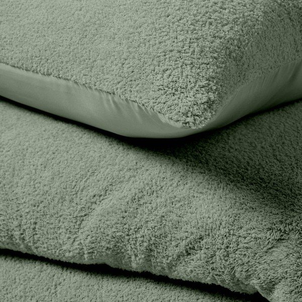 Zaļa divguļamā mikroplīša gultas veļa 240x220 cm Helena – douceur d'intérieur-image-2