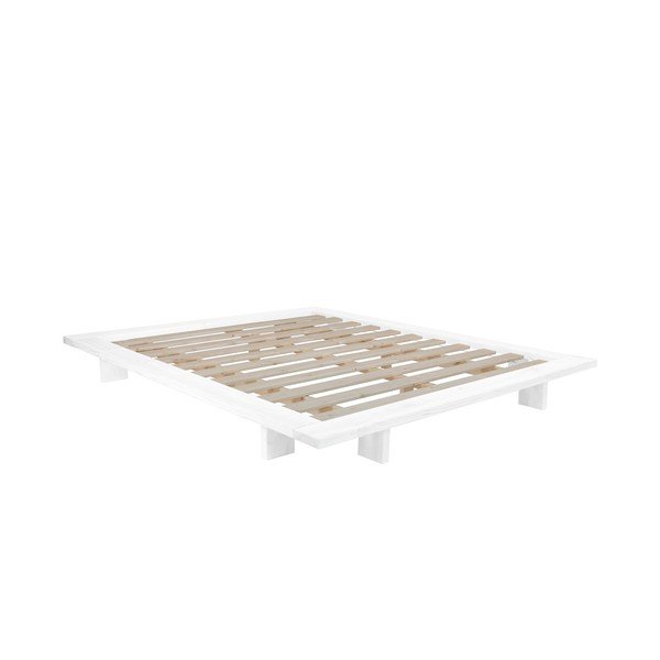 Divguļamā gulta no priedes koka ar matraci Karup Design Japan Double Latex White Black, 160 x 200 cm-image-3