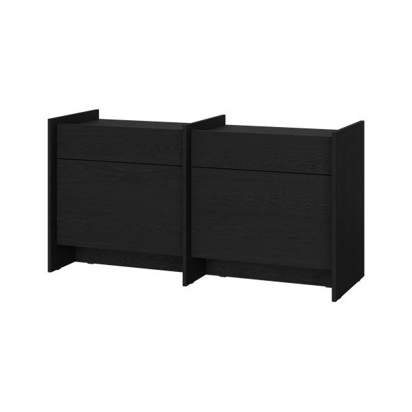 Melna kumode 146x76x51 cm Hido – noo.ma