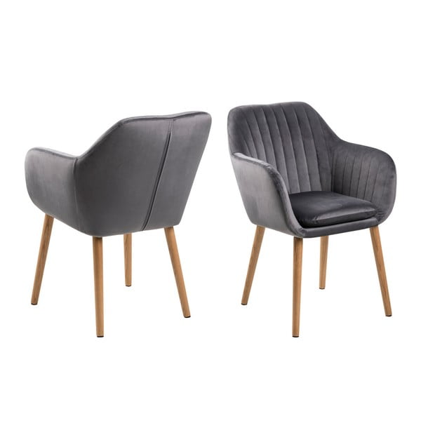 Tumši pelēks ēdamistabas krēsls Actona Emilia Vic-image-2