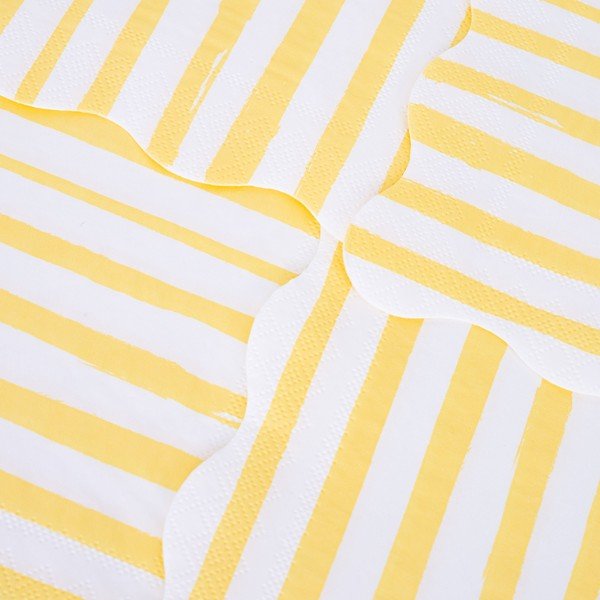Papīra salvetes (16 gab.) Yellow Stripe – Meri Meri-image-2