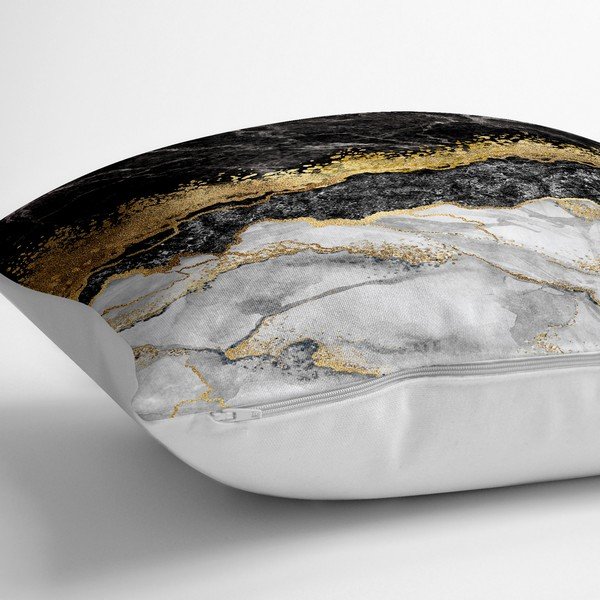 Spilvendrāna ar kokvilnas maisījumu Minimalist Cushion Covers Dark Marble, 70 x 70 cm-image-1