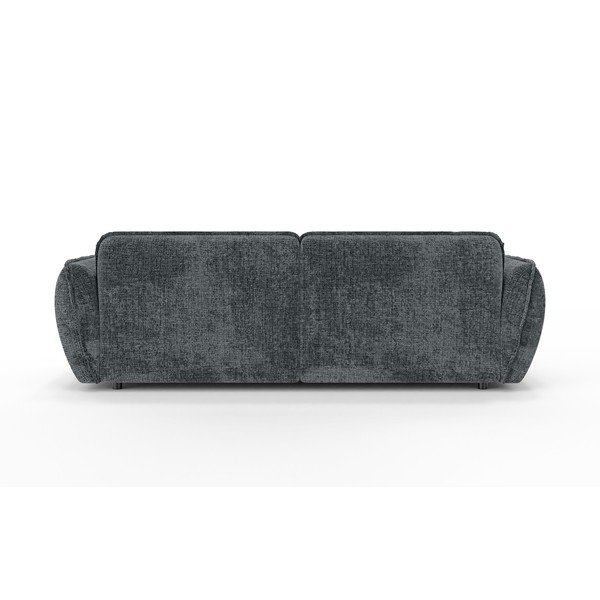 Tumši pelēks stūra dīvāns no šenila auduma (ar kreiso stūri/ar zvilni) Nelia – Ropez-image-4