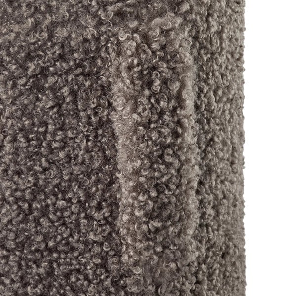 Tumši brūns pufs no buklē auduma Teddy – Blomus-image-3