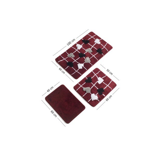 3 vannas istabas paklājiņu komplekts Rogue Hearts-image-4