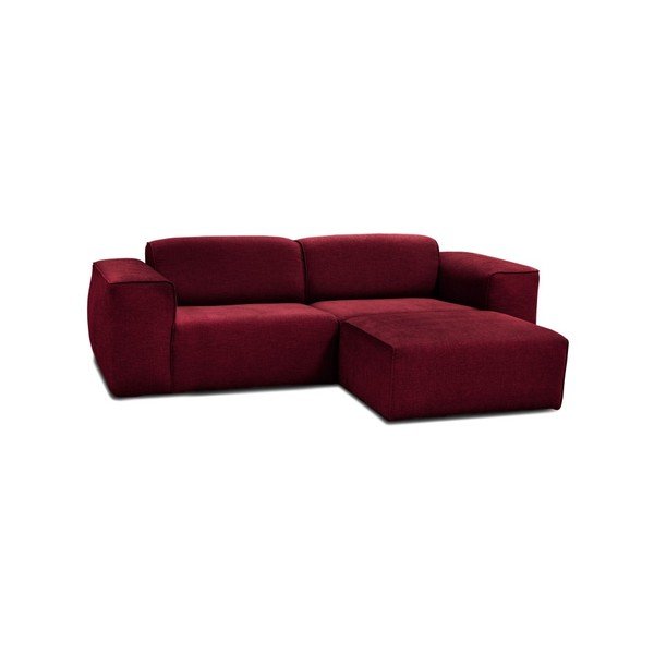 Sarkans trīsvietīgs dīvāns ar pufu Cosmopolitan Design Phoenix-image-1