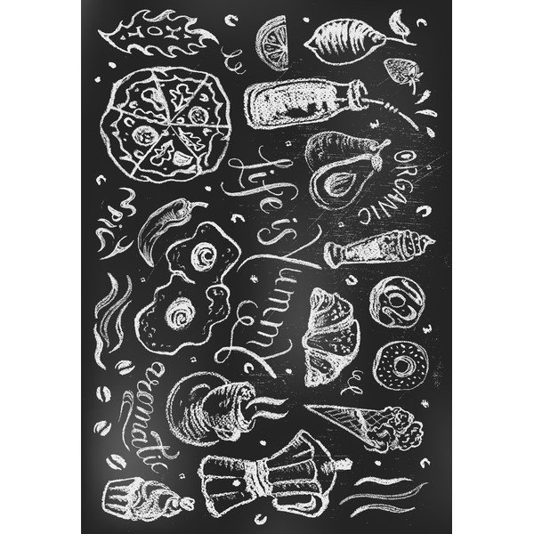 Melns mazgājams paklājs 160x230 cm Life Is Yummy – Vitaus