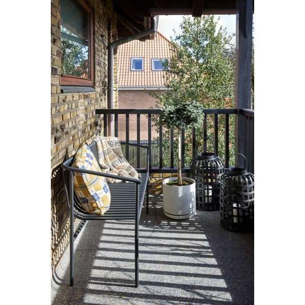 Melns metāla dārza sols Villa – Hübsch-image-2