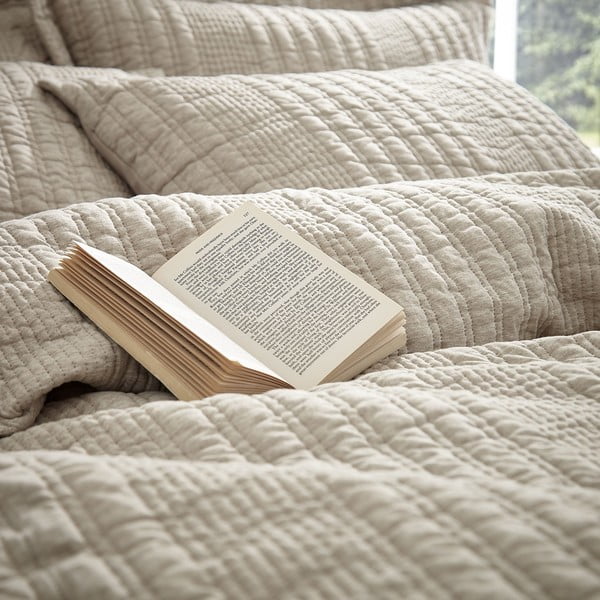 Bēša vienguļamā gultas veļa 135x200 cm Tamba Stripe – Pineapple Elephant-image-3