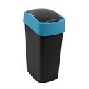 Melna/zila atkritumu šķirošanas plastmasas atkritumu tvertne 45 l Flip Bin – Curver