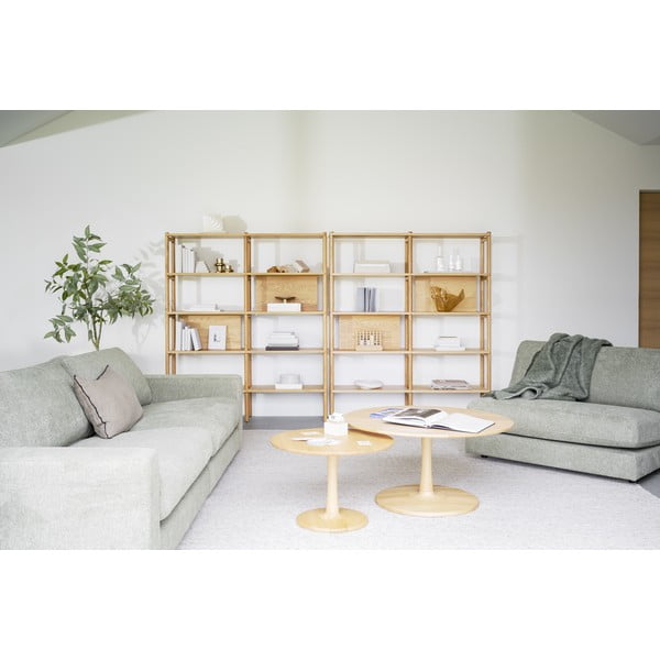 Dabīga toņa apaļš žurnālgaldiņš ar ozolkoka imitāciju 60x60 cm Hobart – Rowico-image-4