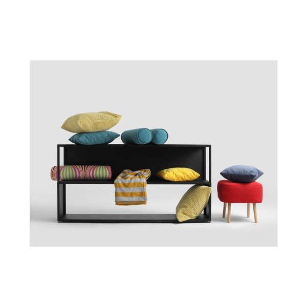 Melns grāmatu skapis CustomForm Hyllermetal, augstums 75 cm-image-3