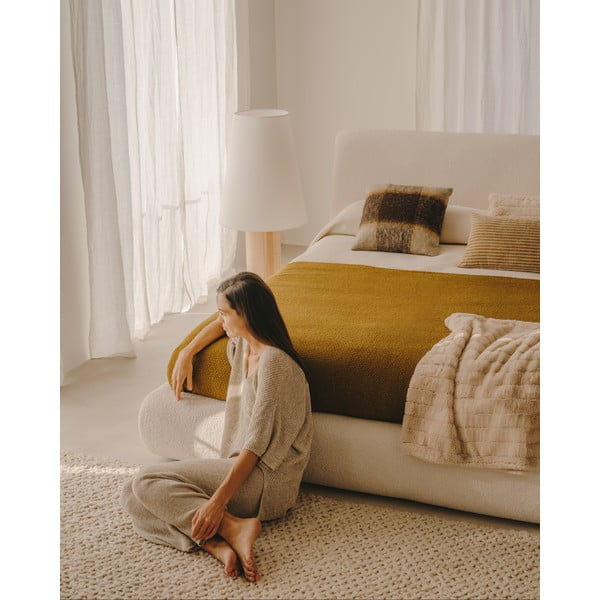 Vilnas/jauktas šķiedras adīts pleds 130x170 cm Melany – Kave Home-image-3