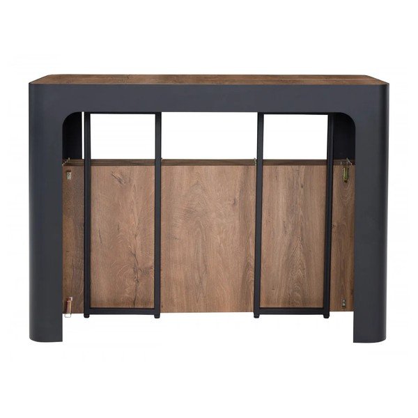 Melns/dabīga toņa konsoles galds 50x110 cm Albane – Bobochic Paris