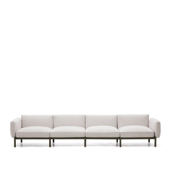 Gaiši pelēks dārza modulārais dīvāns 370 cm Sorells – Kave Home