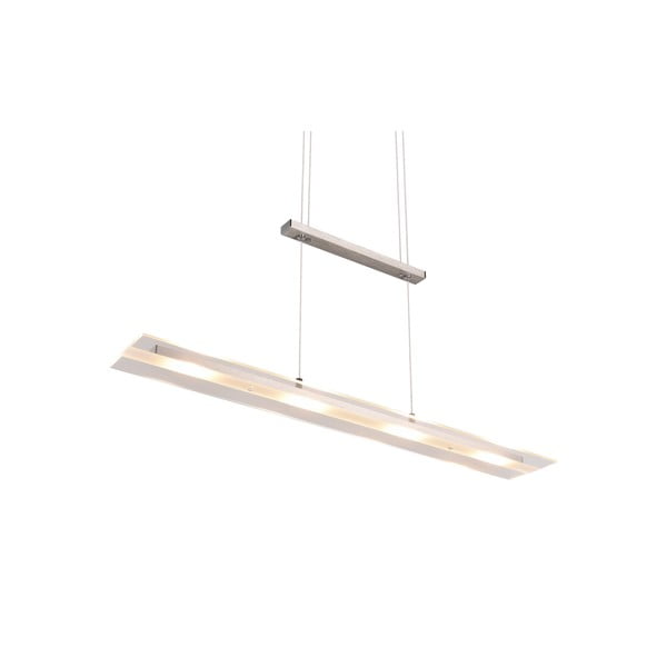 Pelēka LED piekaramā lampa ar stikla abažūru Milos – Reality-image-4