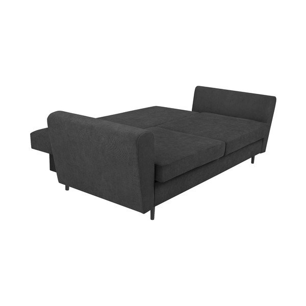 Tumši pelēks trīsvietīgs dīvāns ar glabāšanas vietu Cosmopolitan Design Lyon-image-4