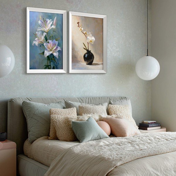 Drukāta glezna ar rāmi 56x75 cm Lilies – Styler-image-1