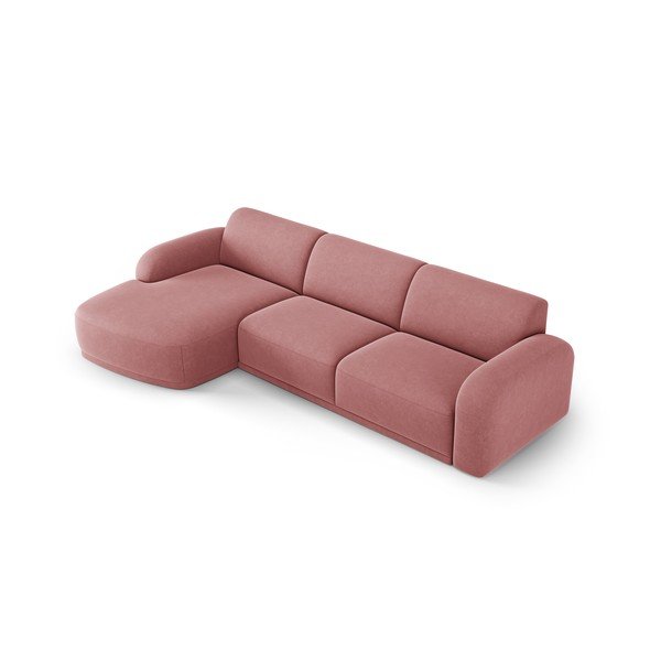 Gaiši rozā samta stūra dīvāns Erin – Micadoni Home-image-4