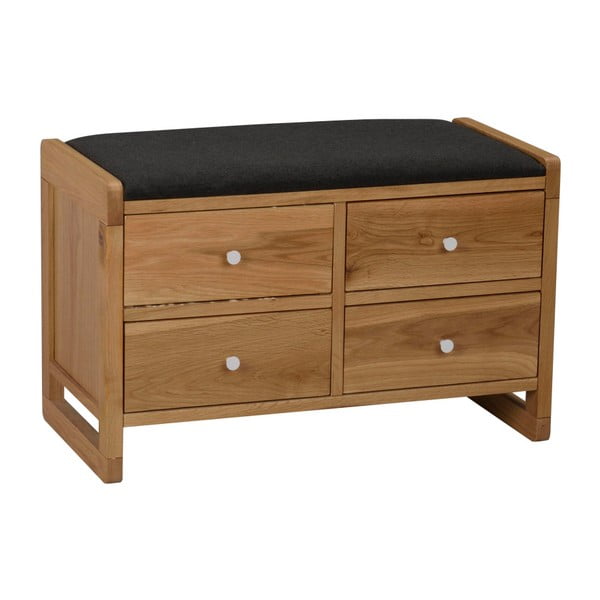 Dabīgā ozola apavu skapis ar 4 atvilktnēm Rowico Metro-image-3