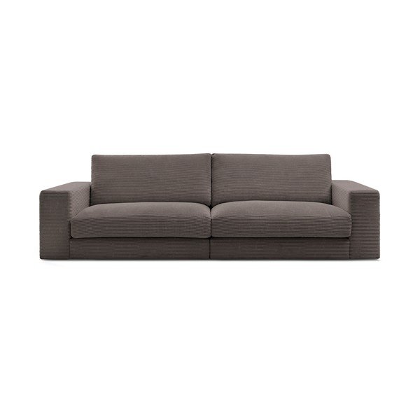 Pelēkbrūns velveta dīvāns 274 cm Leonard – Bobochic Paris