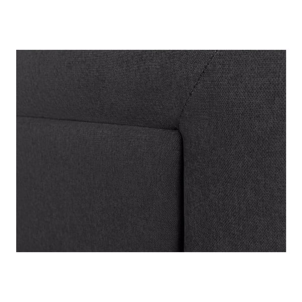 Tumši pelēks gultas galvgalis Mazzini Sofas Ancona, 200 x 120 cm-image-2