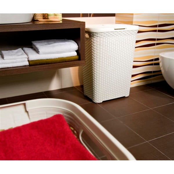 Krēmkrāsas plastmasas veļas grozs 40 l Style – Curver-image-1