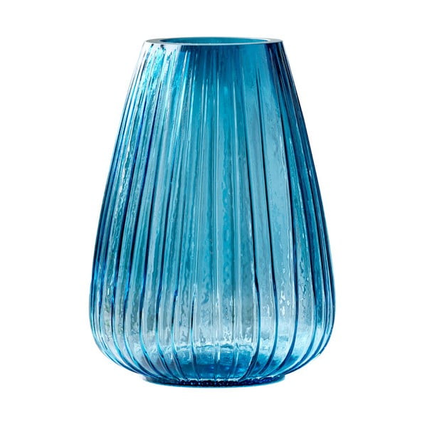 Zila stikla vāze Bitz Kusintha, augstums 22 cm
