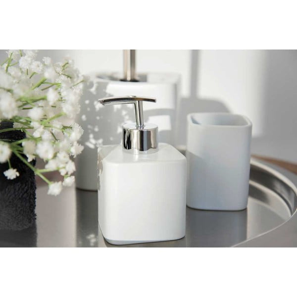 Balts keramikas ziepju dozators 290 ml Hexa – Wenko-image-1
