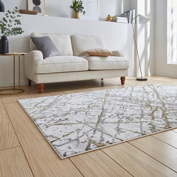 Gaiši pelēks/zelta krāsas paklājs 80x150 cm Artemis – Think Rugs-image-2