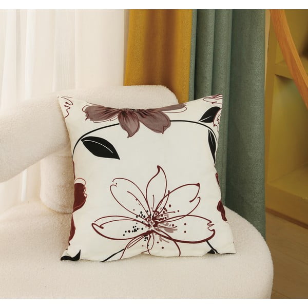 Brūna/krēmkrāsas mikrosatīna gultas veļa (6 daļas) 140x200 cm Scarlet – My House-image-4