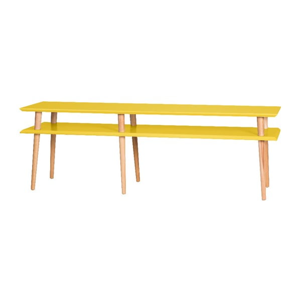 Mugo Dzeltens kafijas galdiņš, 159 cm (platums) un 45 cm (augstums)