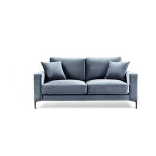 Gaiši zils samta dīvāns Kooko Home Harmony, 158 cm