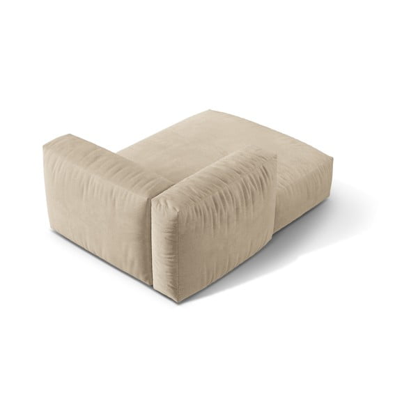 Bēša samta modulārā dīvāna daļa (ar kreiso stūri) Martina – Micadoni -image-2