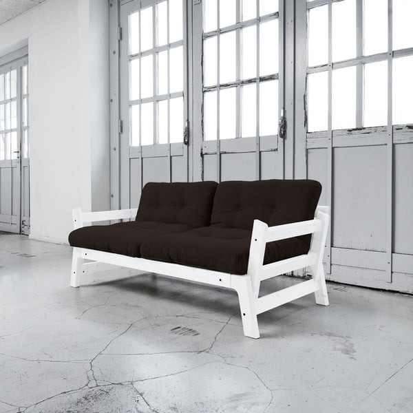 Dīvāns gulta Karup Step White/Brown