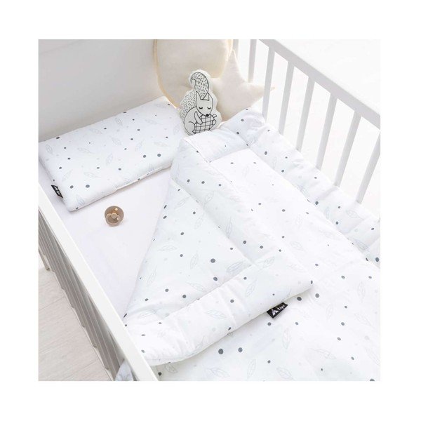 Balts bērnu gultiņas komplekts Sweet Dreams – Yellow Tipi-image-2