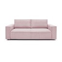 Gaiši rozā velveta salokāms dīvāns 245 cm Nihad – Bobochic Paris