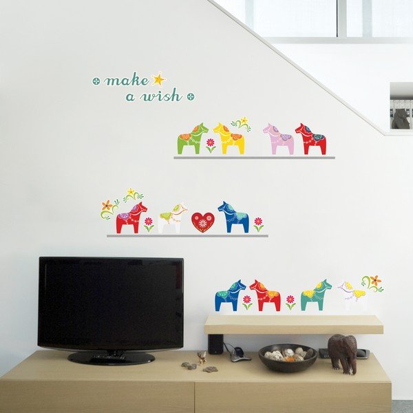 Uzlīmes Fanastick Small Colorful Horses-image-1