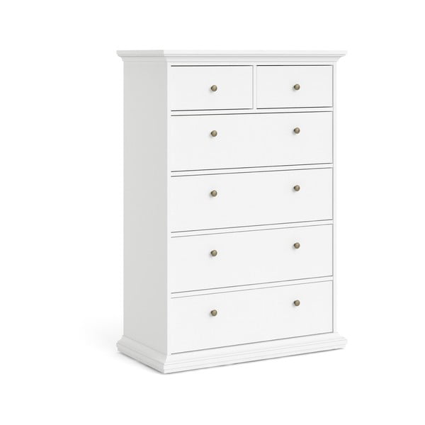 Balta augsta kumode 96x140 cm Paris – Tvilum-image-3