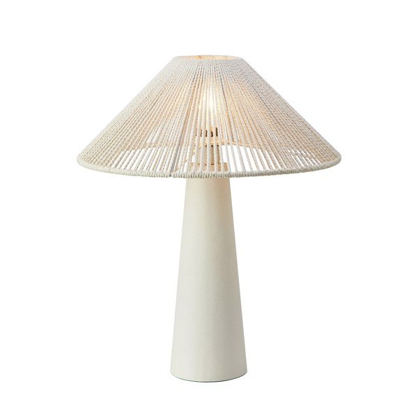 Bēša galda lampa ar auduma abažūru (augstums 50 cm) Favoro – Markslöjd