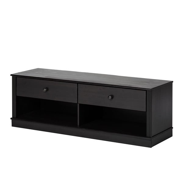 Tumši brūns priedes masīvkoka TV galdiņš 137x47 cm Anita – Støraa-image-2