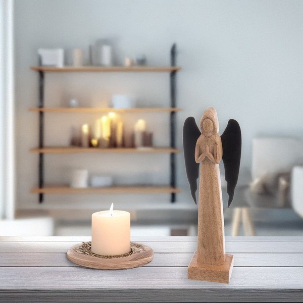 Koka statuete (augstums 27 cm) Angel – Orion-image-1