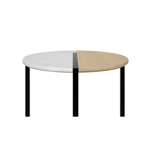 Apaļš žurnālgaldiņš ar ozolkoka imitācijas virsmu ø 80 cm Sonata – TemaHome-image-2