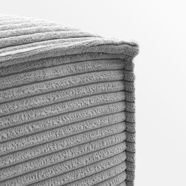 Gaiši pelēks velveta kāju soliņš Kave Home Blok-image-1