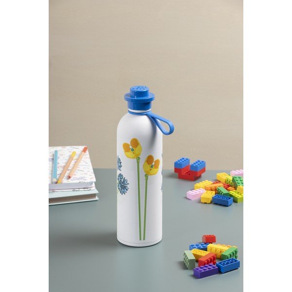 Balts/zils bērnu termoss 560 ml Meadow Flowers – LEGO®-image-3