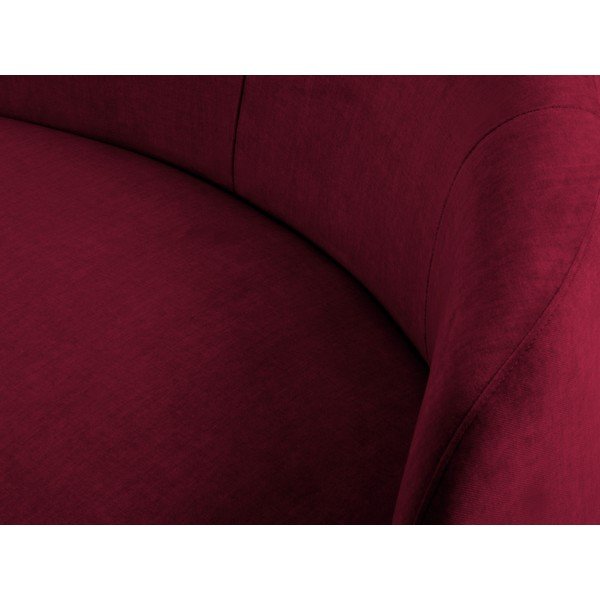 Bordo sarkans samta asimetrisks dīvāns Mazzini Sofas Debbie, kreisais stūris-image-1