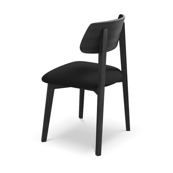 Melns masīvkoka pusdienu krēsls Niu – Makamii-image-3