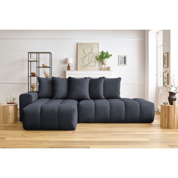 Tumši zils stūra dīvāns (kreisais stūris) Mont–Blanc – Bobochic Paris-image-1