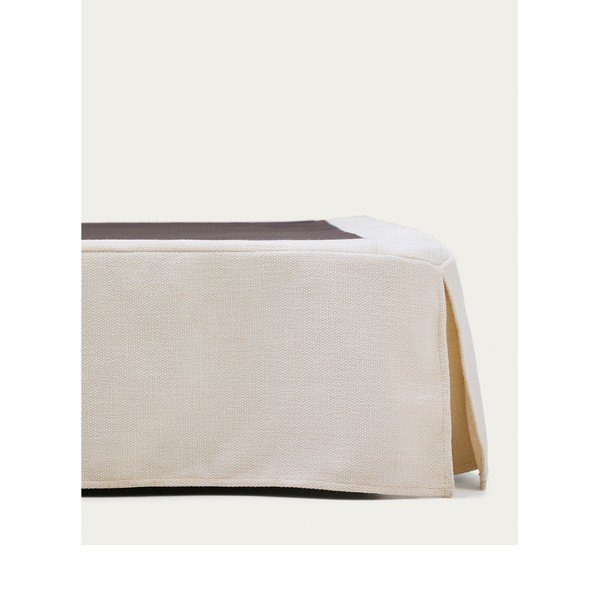 Balta polsterēta vienvietīga gulta bez galvgaļa 90x200 cm Jaira – Kave Home-image-4