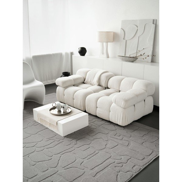 Pelēks vilnas paklājs 160x230 cm Morphic Dunes – Agnella-image-1